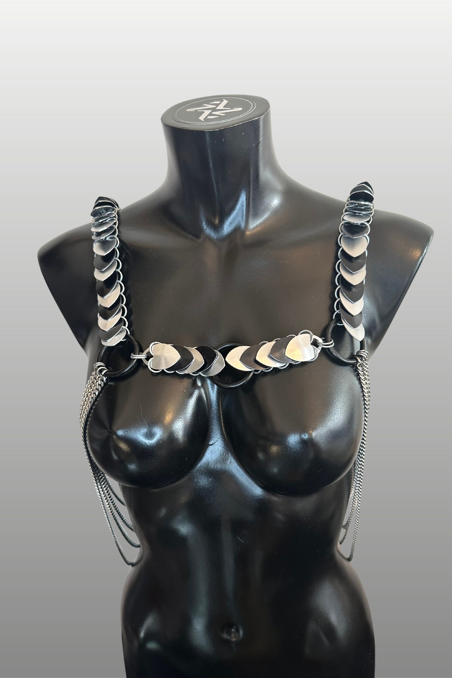 APHRODITE DESIRE Black & Silver Matt 2-in-1 Chain