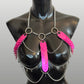 APHRODITE FIRE Silver Pink Harness with XL Scales