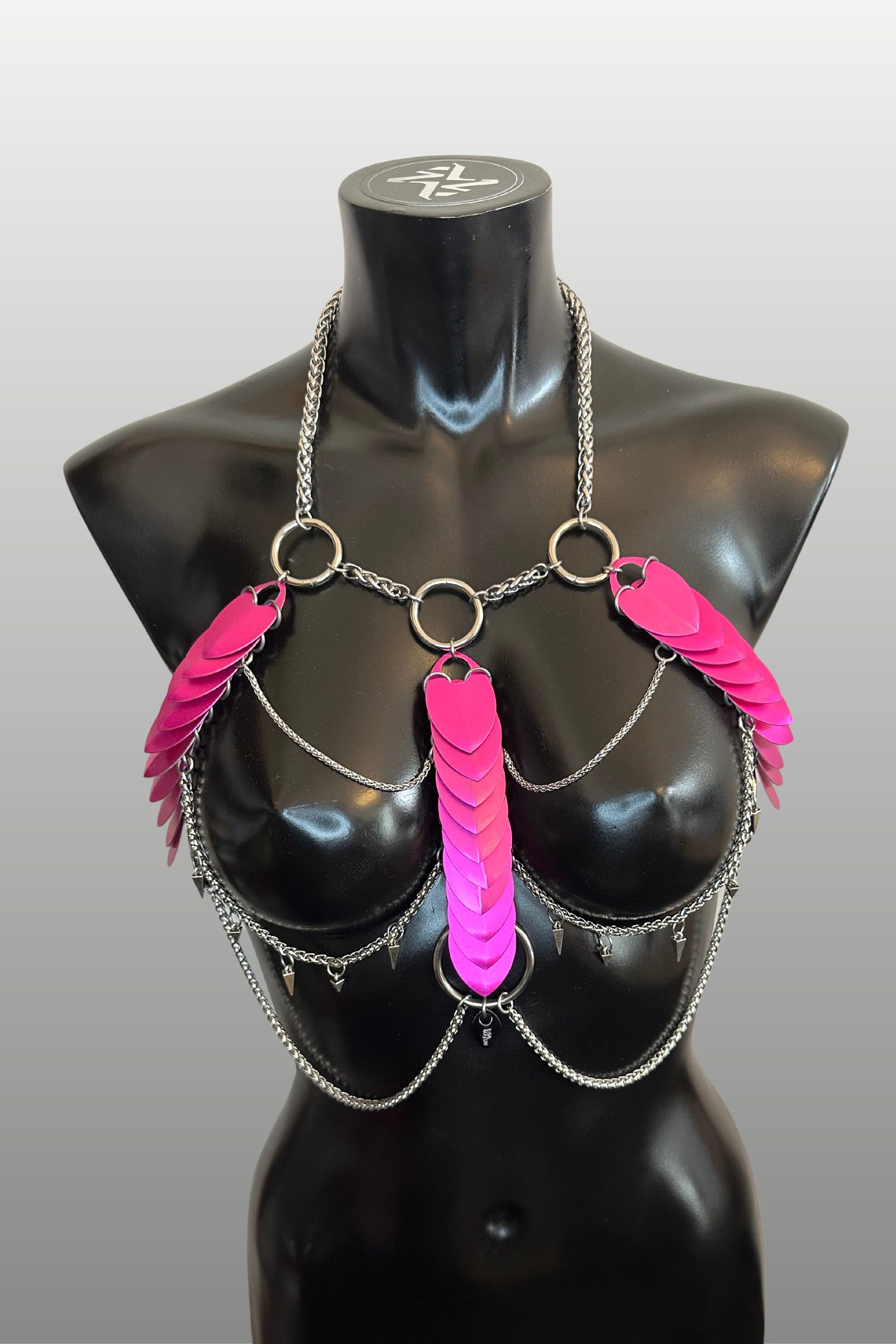 APHRODITE FIRE Silver Pink Harness with XL Scales