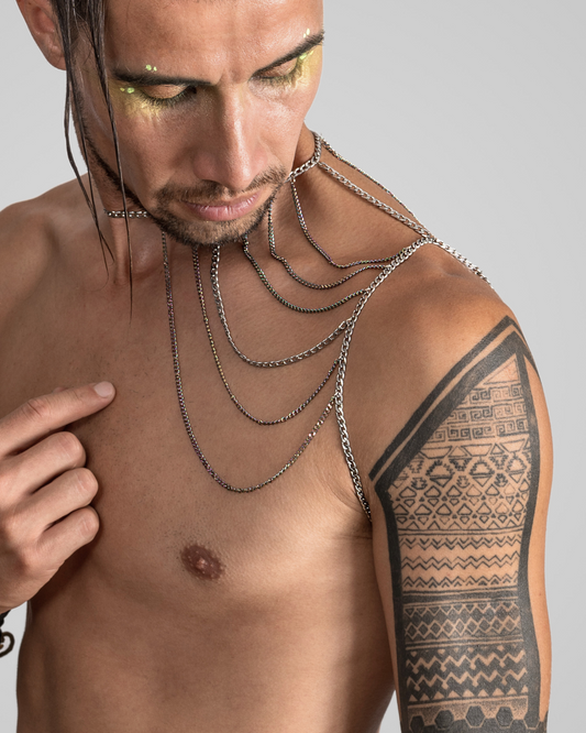 WING CHAIN Silver Rainbow Stainless Steel - LisaMajun