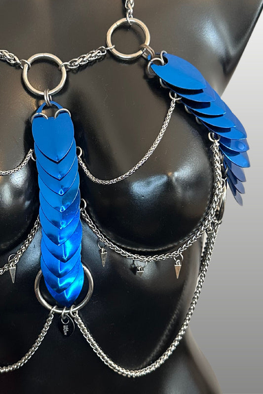 APHRODITE FIRE Silver Blue Harness with XL Scales