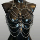 Aphrodite Fire Body Chain Harness | Large Scales, Mixed Colors, Festival Jewelry & Bold Fashion