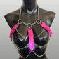 APHRODITE FIRE Silver Pink Harness with XL Scales - LisaMajun