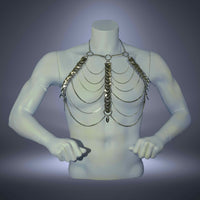 Aphrodite Fire Body Chain Harness | Large Scales, Festival Jewelry & Bold Fashion – Available in Multiple Colors