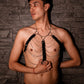 Aphrodite Fire Body Chain Harness | Large Scales, Mixed Colors, Festival Jewelry & Bold Fashion