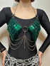 Scale Bra with Mixed Color Large PVC Scales